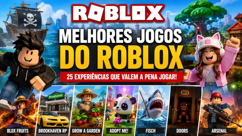 Lista com os melhores jogos do Roblox para jogar em 2026.