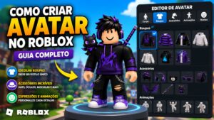 Como criar um avatar personalizado no Roblox utilizando roupas e acessórios.