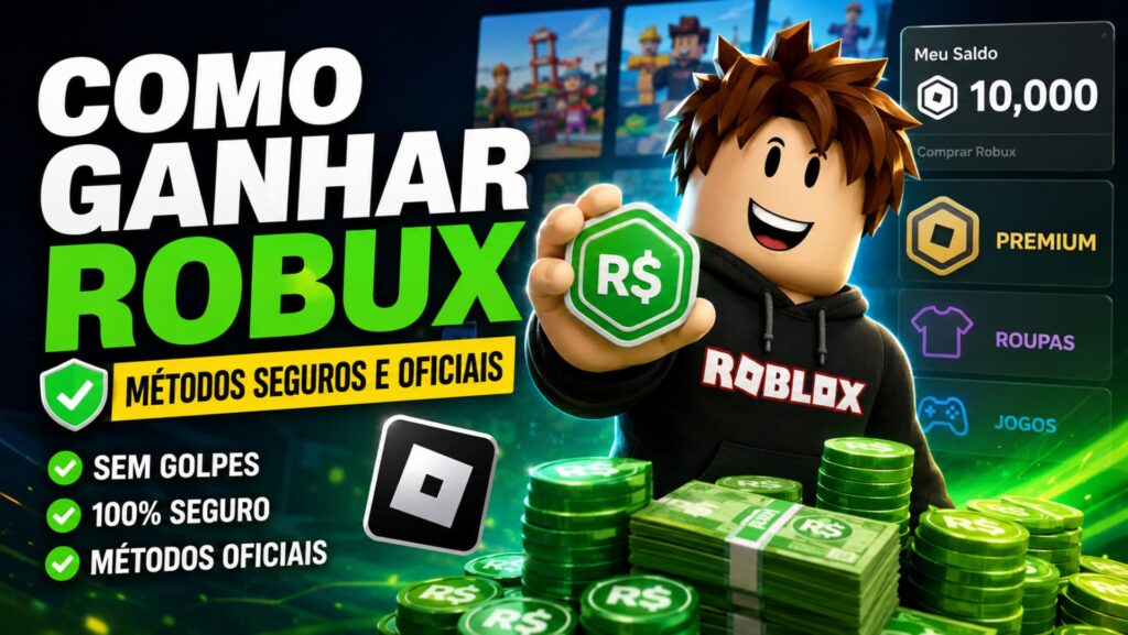 Como ganhar Robux de forma segura utilizando métodos oficiais do Roblox.