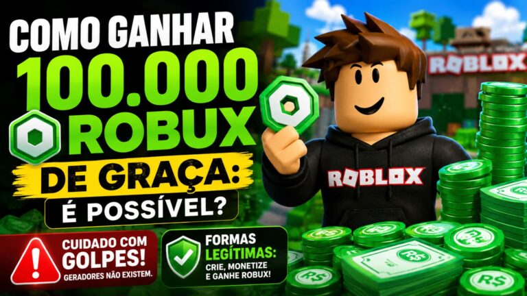 Como ganhar 100.000 Robux de graça no Roblox.