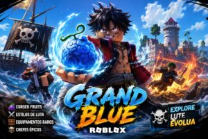 Grand Blue Roblox durante uma aventura pirata.